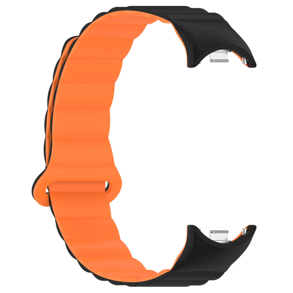 Magnetisk stropp for Xiaomi Mi Band 8 Pro Svart+oransje