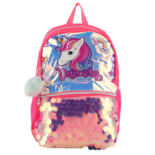 Glitter Exclusive Tyttöjen Lasten Reppu Oppilaan Piirretty Kuvio Värikäs Söpö Koululaukku Fluoresoiva Pinkki
