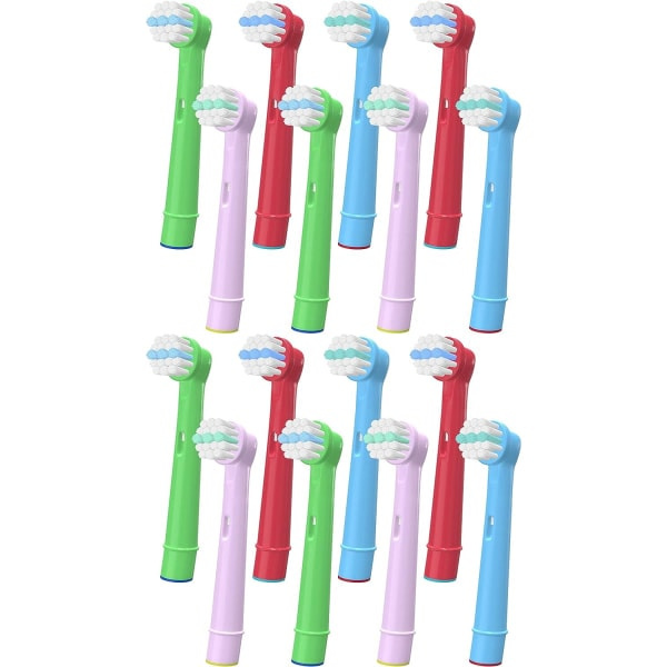 16 kpl Lasten Hammasharjanpäät Yhteensopivat Oral B:n kanssa, Sähköhammasharjanpäät Lapsille Yhteensopivat Braunin Vaihtopahkojen kanssa