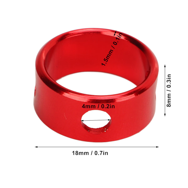 10 stk Runde Telttvindtau Spenne Anti-Skli Justerbar Aluminium Legering Tau Strammere for Utendørs Camping Vandring Rød