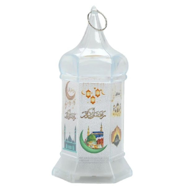 Eid-lykta LED-lampa Ramadan Nattlampor Ornament Dekorativ Lampa för Hem Nyår Födelsedagsfest Bakgrund