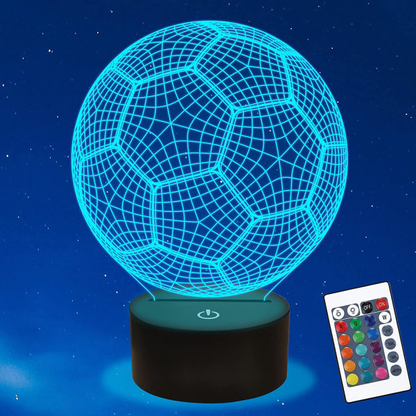 REMAKE Fotboll 3D lampa nattlampa fotboll 3D illusion lampa för barn