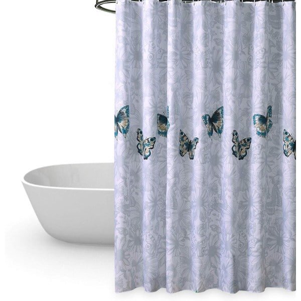 REMAKE Shower Curtain 240X200cm, Bathroom Curtains With Hooks Mold Resistant