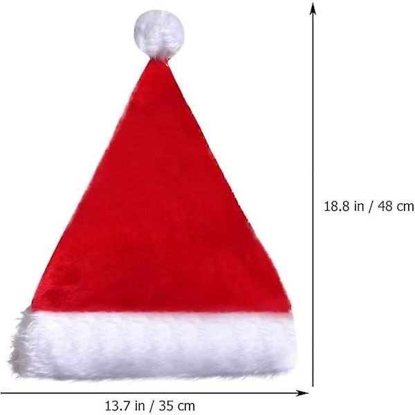 2 st LED-ljus Santa Claus-handskar Lyser upp Julhatt Vuxenfesthatt Klassisk Julhatt Nyårsfestdekoration