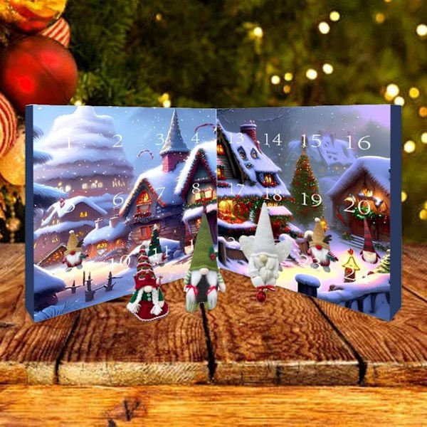 REMAKE Julemandens Adventskalender Julemandens Plyslegetøjs Adventskalender Sjov Nedtællingskalender 24 Dages Nedtælling Julepynt Julemandsdumme Samleobjekt A