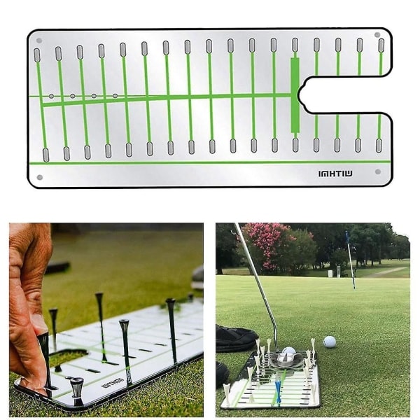 Golf Putting Alignment Spejl Træningshjælp Træningshjælp Undervisningsudstyr Spejle Positur Korrektor Til O