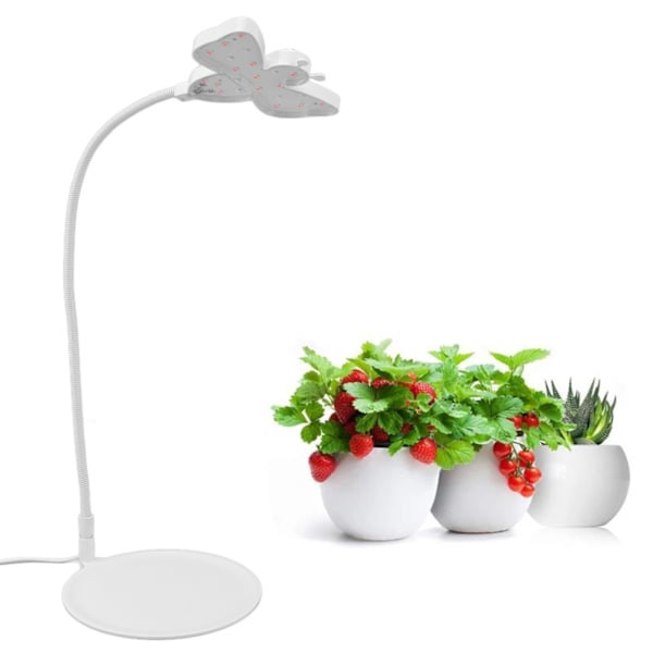 LED-växtlampa med fullspektrum, tvåformer, USB-driven växtlampa för inomhusfotosyntes, 5V 5W