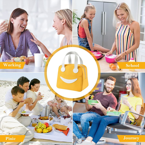 REMAKE Isolerad lunchväska söt tote bag lätt att rengöra lunchbox väska