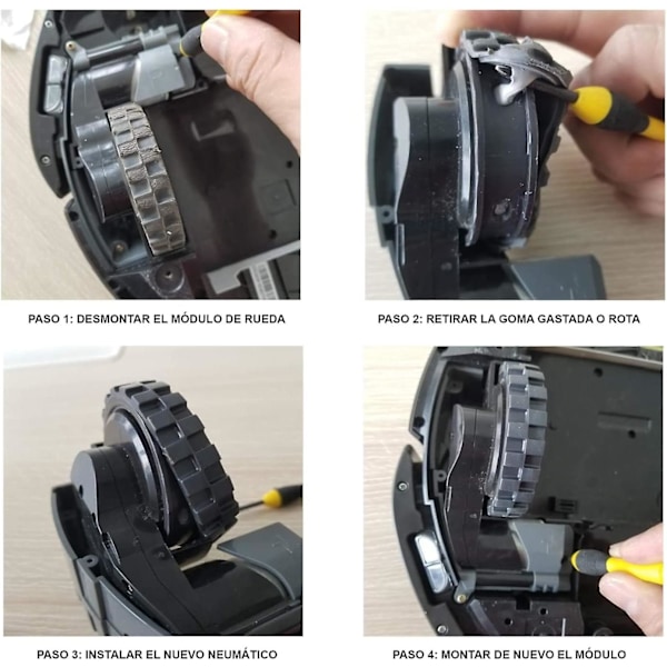 Dekk - Erstatningsgummi Kompatibel Med Roomba Irobot 5/6/7/8/9 I7 E3 E5. Erstatter Sidehjulet På Din Robot. Erstatning Kompatibel Med Irobot