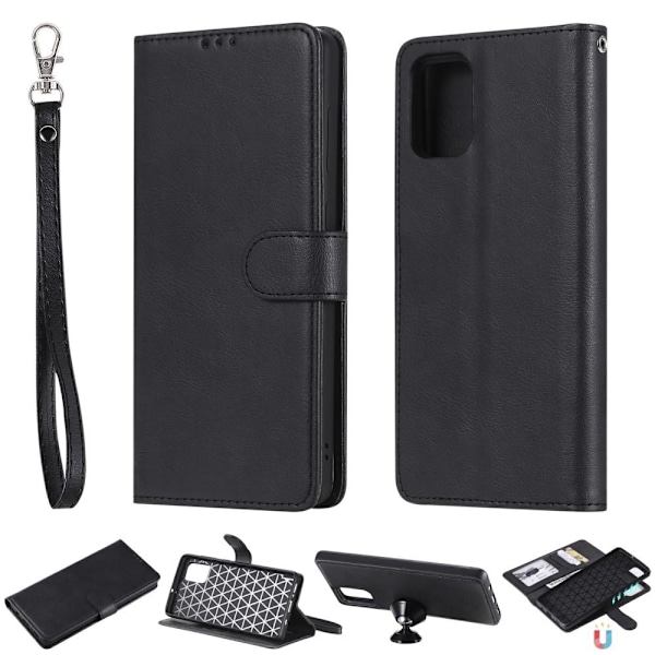 Samsung Galaxy A71 - 2i1 Magnetisk Etui / Wallet Case - Sort