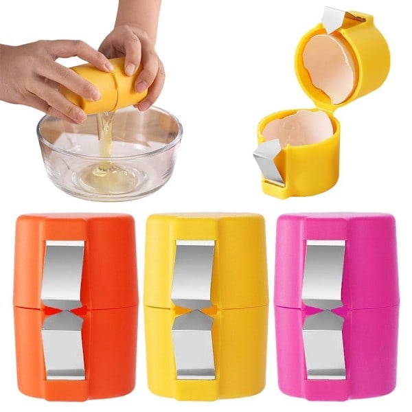 REMAKE 3-pack Äggpelare, Handhållen Äggbrytare Multifunktionell Äggkutter Äggkrossare och Separator för Matlagning Camping Köksredskap