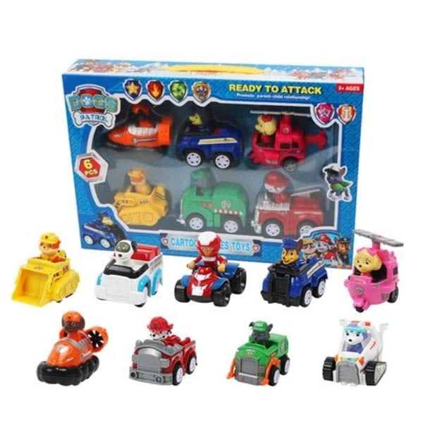 REMAKE Paw Patrol køretøj med 9 figurer, 35 * 20 * 5 cm - blå - Perfet