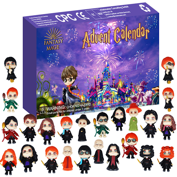 Julklappskalender Blind Box Barn Djurvärlden Leksak Halm Presentask Harry Potter child Harry Potter