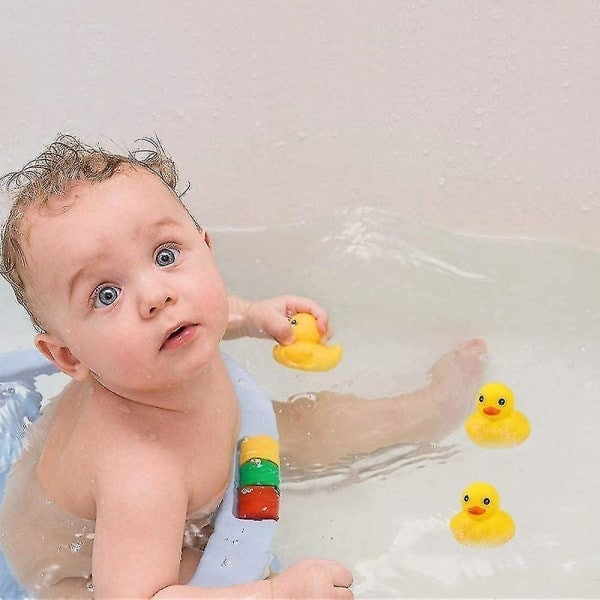 10 Gummifugle Gule Ande Badelegetøj til Børnehave Badekar Andegave til Babyshower