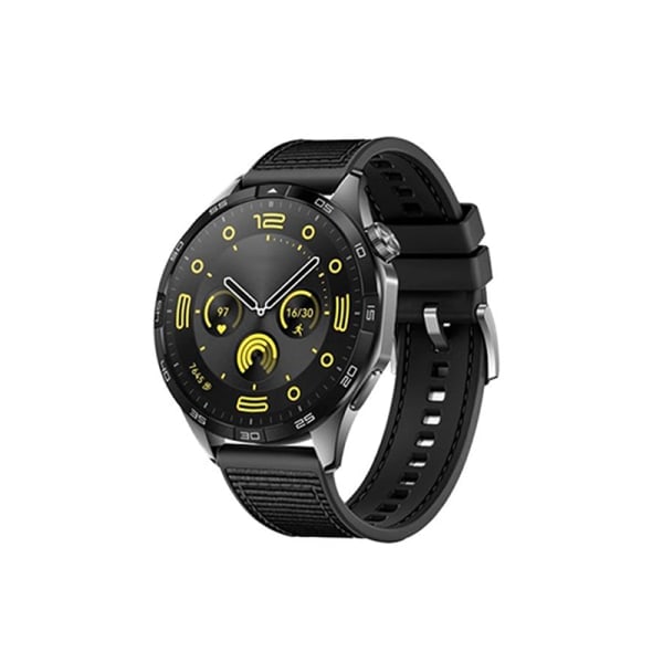 Silikon klokkereim erstatning for Huawei Watch GT4 46mm Garmin/Samsung Svart