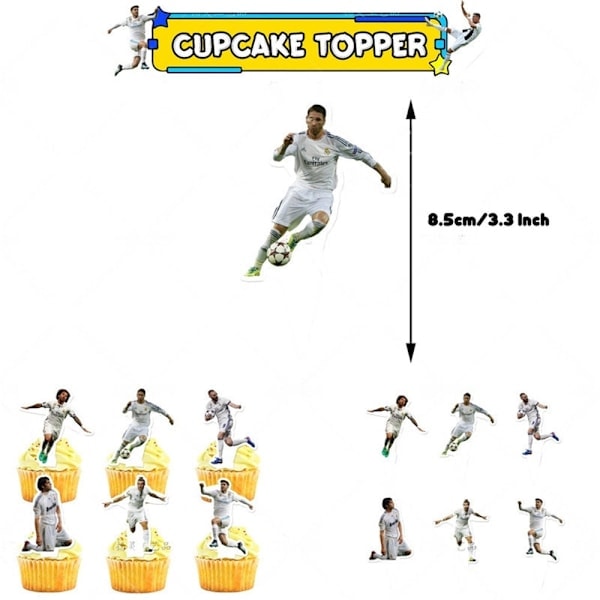 REMAKE Real Madrid Fotball Bursdagsfest Tilbehør Banner Ballonger Kake Toppers Dekor