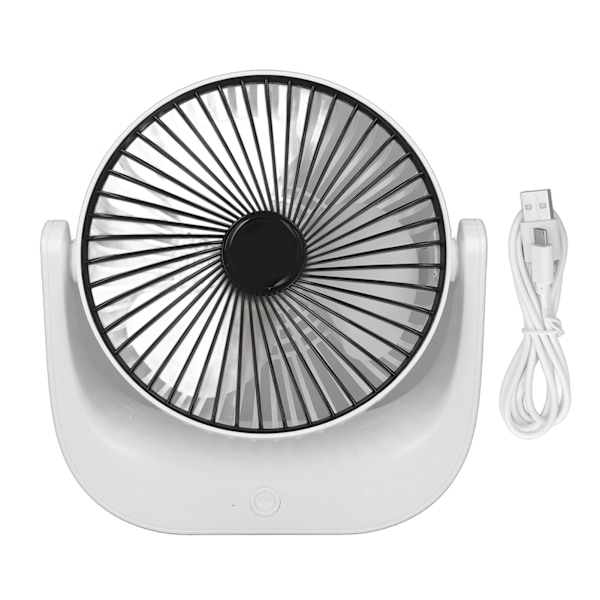 Rechargeable Desk Fan Battery Powered Small Mini Silent USB Portable 3 Speed Strong Wind for Student Dormitory Black