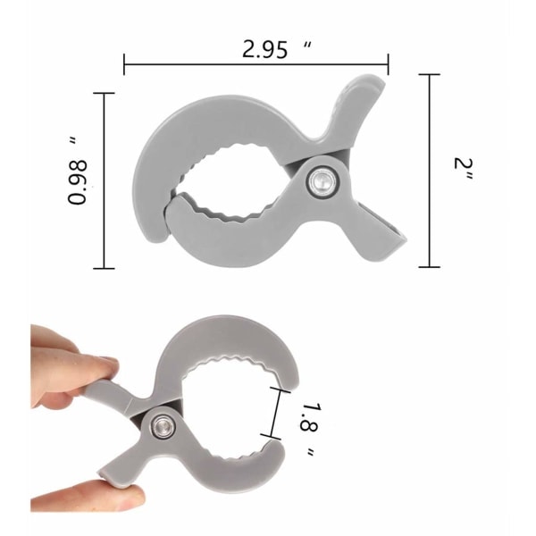 REMAKE 8-pakks blandede farger barnevogn klips for å feste muslin og leker, setetrekk, filt klips, universelle plast klips