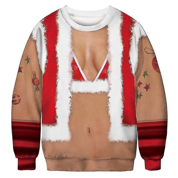 Menn Julgenser 3D Pullover Topper Ferie Cosplay Skjorter AL