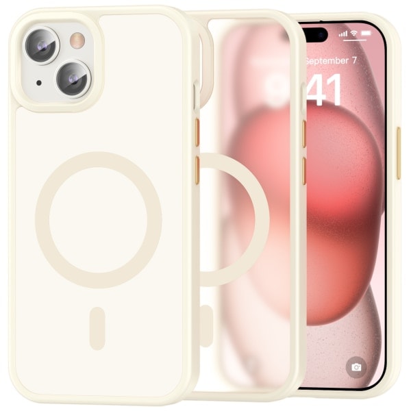 ColorPop iPhone 15 -kotelo CH MagSafe Matt Off White