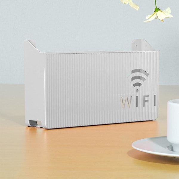 Väggmonterad kabelarrangör för Wifi-router, förvaringsbox, hem- och vardagsrumsdekoration