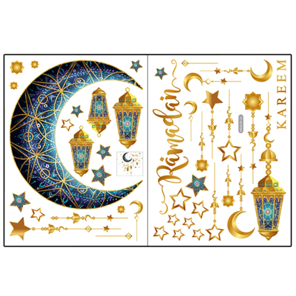 Eid Mubarak -seinätarra Dekoratiivinen tarra Juhlan koristelu Tarvikkeet Festivaali Loma Uusivuosi 1