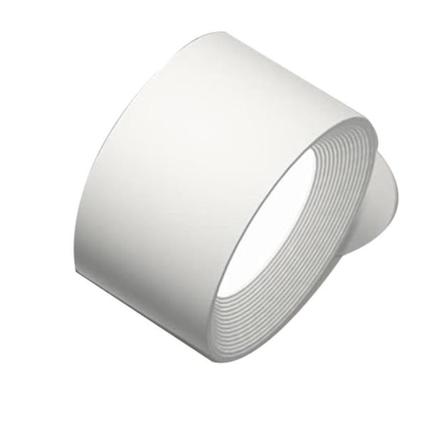 USB Vægslampe, Genopladelig USB Batteri Vægslampe, Varmt/Naturligt/Hvidt Lys, 3 Lysstyrke Niveauer, Berøringsstyring White-hao