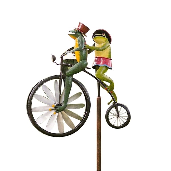 Vintage Cykel Metal Vindmølle med Stang Havehave Græsplæne Dekoration