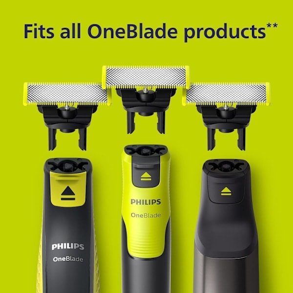 REMAKE Philips OneBlade -sähköparranajokoneen ja -trimmerin vaihtoterät, kestävästä ruostumattomasta teräksestä, 3-pakkauksessa, malli QP230/50