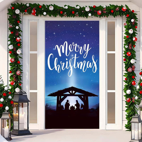Juldörrram God Jul Grinchmas Font Veranda Skylt Vinter Nyår Jul Jul Hemfest Dekorationer och Tillbehör