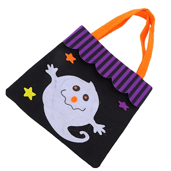 Halloween Tote Bag i Non-Woven Stoff - Trick or Treat, Hjemmefestdekorasjon, Oppbevaringstilbehør, Håndveske (Spøkelse)