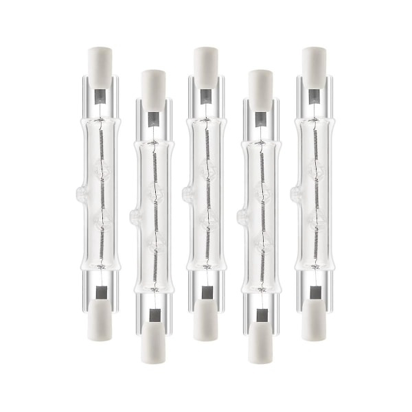REMAKE 5-pak R7s 118mm 300W 230V, R7s Halogen Lineær Lyskilde, Dæmpbar Halogenlampe til Byggearbejde