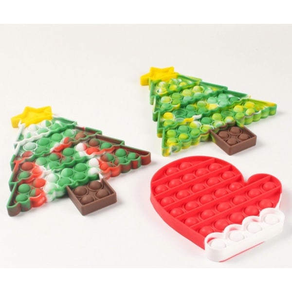 8-pack Julgåvor Pop it Fidget Leksak Ljusrosa