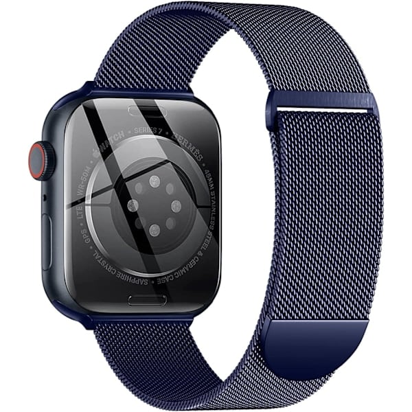 Apple Watch -kellolle yhteensopiva metalliremmui 40 mm 38 mm 41 mm Sininen -WELLNGS Sininen Sininen 42/44/45/49 mm