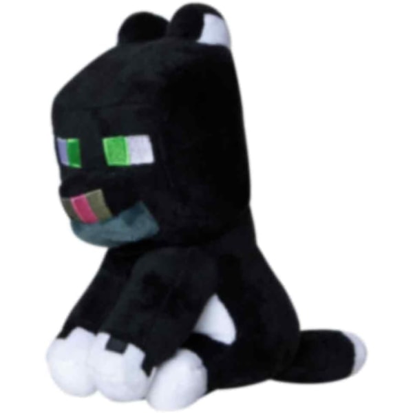 Plushkatt, Plyschleksaker, 7,3 tum/18,5 cm Svart Kattleksak i Plysch, Plysch för Julgåva, Nyårsgåva, Födelsedagspresent (A)
