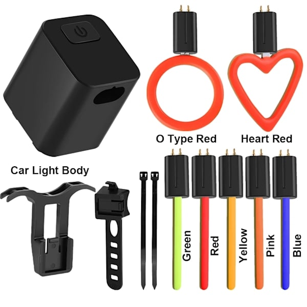 Sykkellys Baklys Foto Drop Sikkerhetsvarsellys USB Oppladbar LED Sykkel Baklys Vanntett MTB Landeveissykkel Baklys Rosa