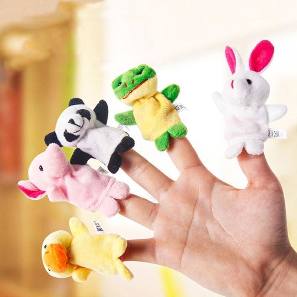 Tiardey 10-pack Fingerdockor Handdockor Mini Plyschfigurer för Pojkar och Flickor