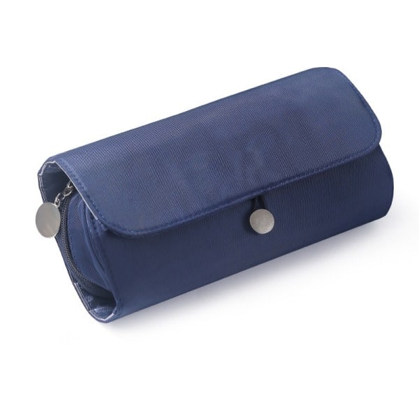 Professional Travel Collapsible Case for Makeup Brushes Navy Blue