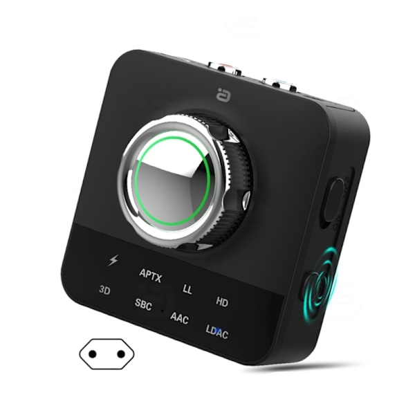 LDAC Bluetooth-kompatibel 5.0 Audio Receiver med Mikrofon RCA 3.5mm Aux 3D Stereo Musik aptX Trådløs Adapter til TV Bilhøjttaler