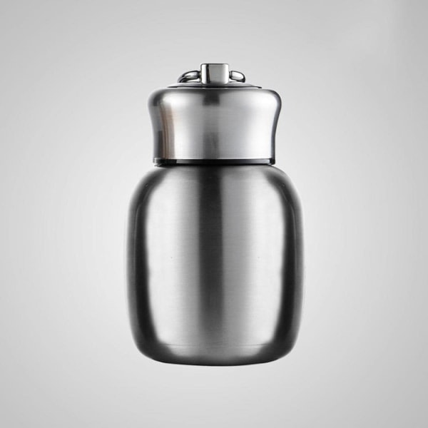 7oz/200mL Liten Mini Vakuumisolerad Vattenflaska Bärbar Läcksäker Resemugg Rostfritt Stål Kallt och Varmt Termos (Original Färg)