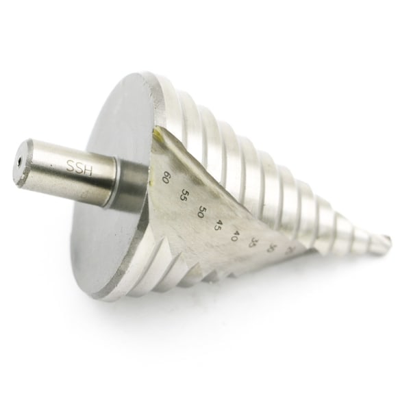 1 st HSS Stegborr 6-60 mm Spiral Konisk Spår Senkborr 12 st