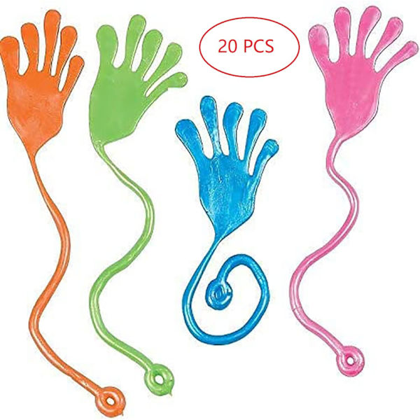 20 st Sticky Hands, Sticky Finger, Barnfest Favor Set, Roliga Leksaker, Festfavoriter