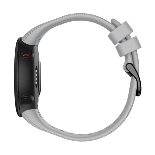 Garmin Forerunner 45S Holdbar Sort Silikon Urrem med Spænde - Grå Sølvgrå