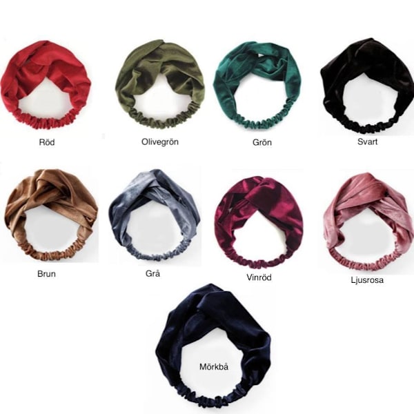 Hårbånd med vri, turban, hårbånd, Hårbånd