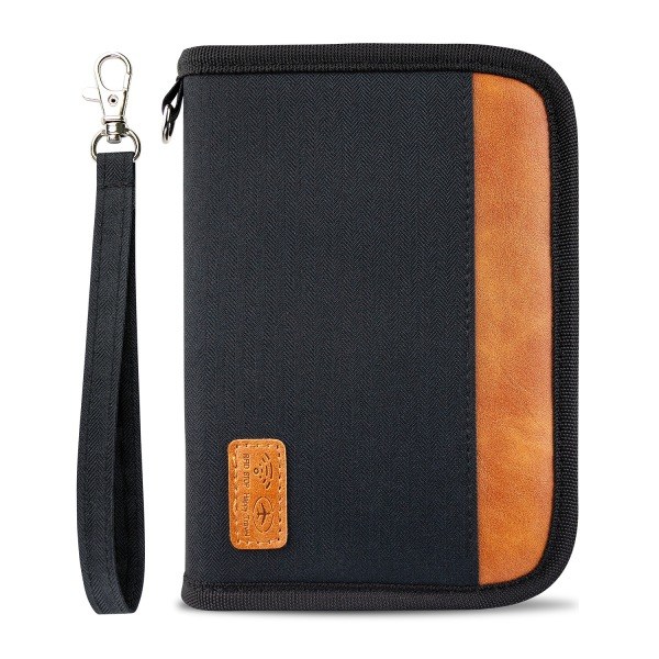 RFID Pass- og Reisedokumentmappe Svart