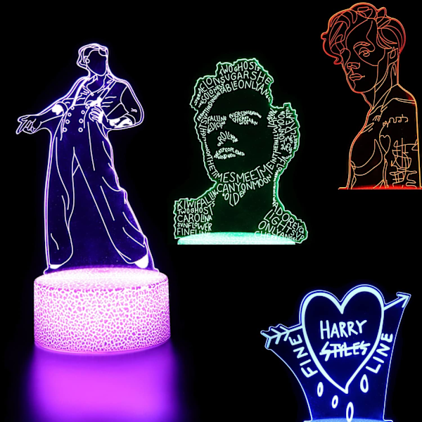 3D Harry Styles Night Lamp Illusion LED lamp with remote control