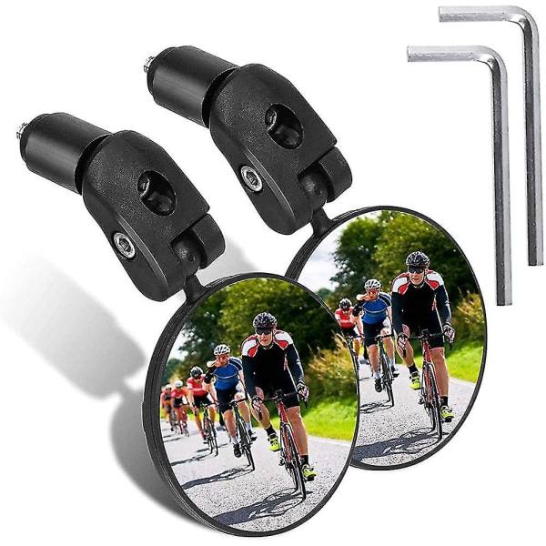 2-delt Cykel Spejl, 17,4-22 mm Cykel Styr Spejl, 360 Justerbart Cykel Konveks Spejl
