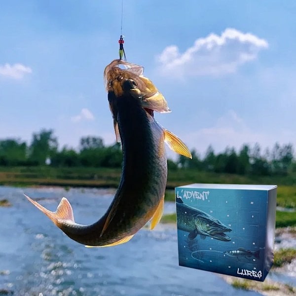 32 sålda idag LADVENTLURES 2024, Fiske Adventskalender, Fiskebete Julgåvor Parker