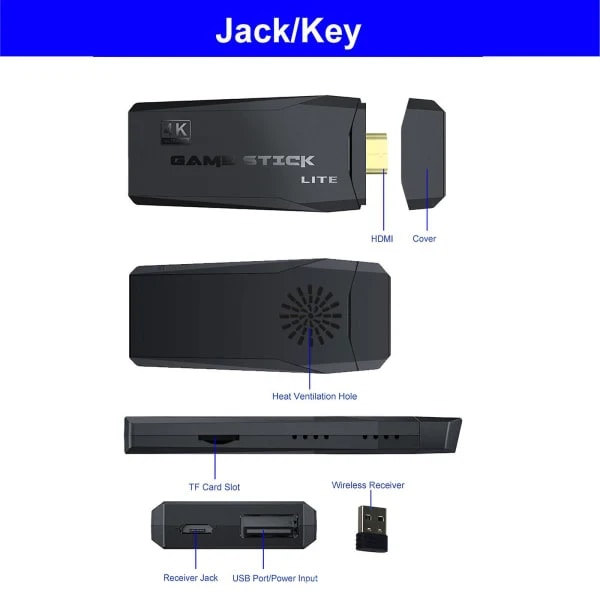 REMAKE 2024 Uusi 20 000+ 4k HDMI TV Pelikonsoli Retro Pelikonsoli 2 Langattomalla Ohjaimella 4k Pelikonsoli 100% Uusi