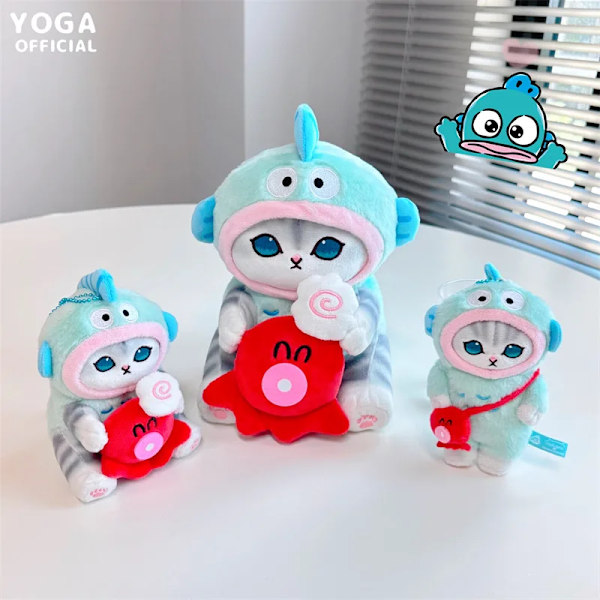 Kawaii Mofusand Sanrio Anime Harrastus Tempura Paistettu Pukeudu My Melody Kuromi Cinnamoroll Pehmolelu Pussin Ripustus Syntymäpäivälahja 12cm KT 12cm